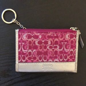 Pink Coach Coin Purse/Cardholder
